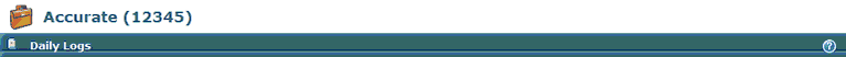Daily Log Header